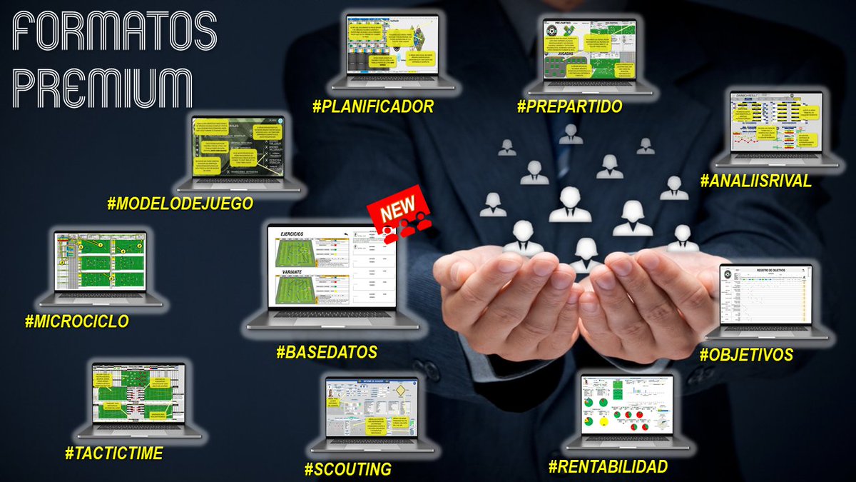 ¡¡¡FORMATOS PREMIUM!!! 
Ya son 1⃣0⃣ disponibles.
🤔Información al correo jesuspjfutbol@gmail.com
📝Para distintas funciones: planificar, analizar, rendimiento, scouting, estadísticas, modelo de juego, etc.. 
#entrenamiento #fútbol