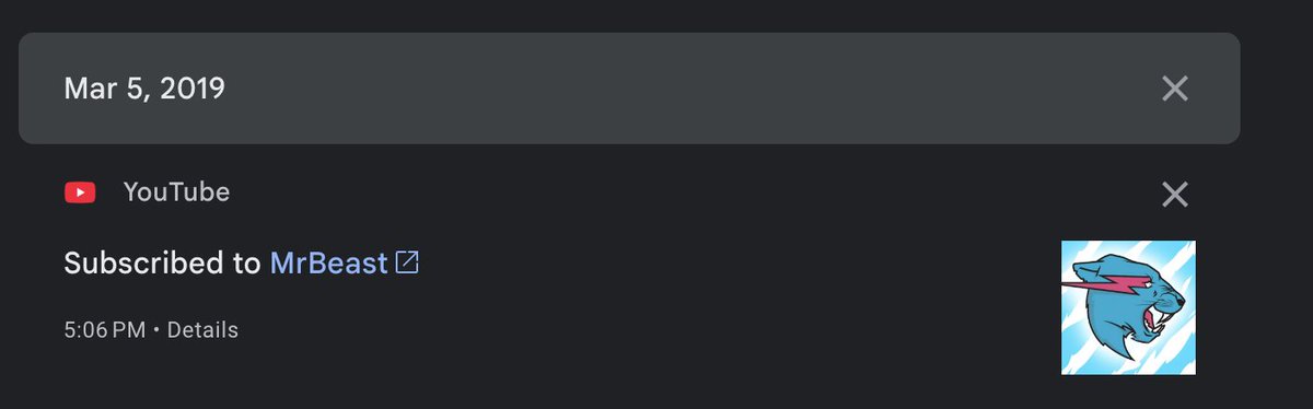 hola <a href="/MrBeast/">MrBeast</a> 
subscribed you on 5 march 2019
2,417 day from today

what do you think i  deserve