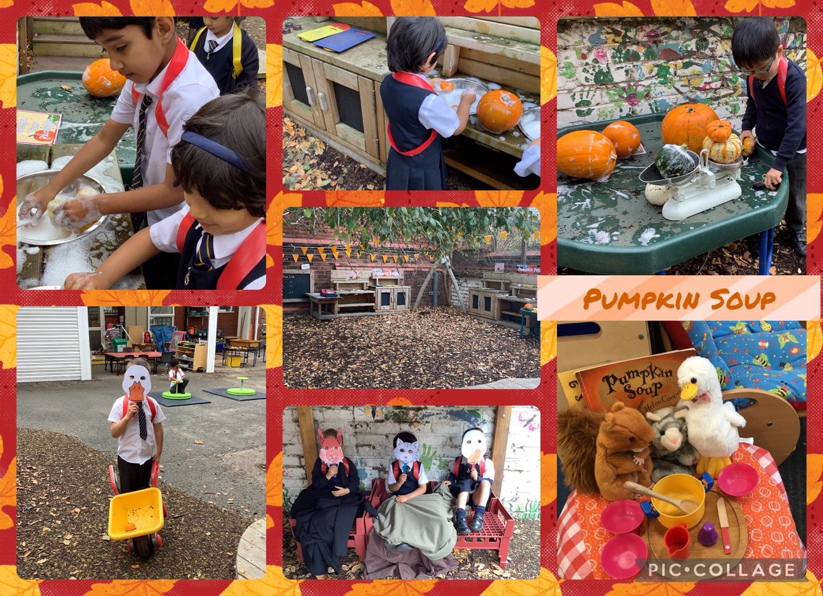 SpringfieldSPS's tweet image. Reception have been retelling the story of Pumpkin Soup. We have set up our own pumpkin patch in the outdoor area! #EYFS #Reception #learn #inspire #read #stories #outdoorlearning 
#Motivatedtoachieve 🟢