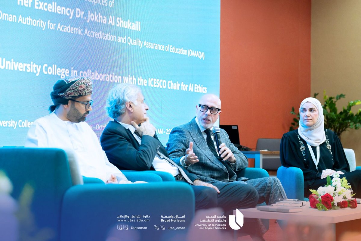utas_oman's tweet photo. #يوتاس |

نظّم كرسي الإسيسكو لأخلاقيات الذكاء الاصطناعي بجامعة التقنية والعلوم التطبيقية، بالتعاون مع كلية البريمي الجامعية، ورشة عمل تحت عنوان: "النزاهة الأكاديمية في عصر الذكاء الاصطناعي: مسؤولية الجميع"، وذلك تحت رعاية سعادة الدكتورة جوخة بنت عبدالله الشكيلية، الرئيسة التنفيذية للهيئة العمانية للاعتماد الأكاديمي وضمان جودة التعليم، في خطوة جديدة نحو تعزيز القيم الأكاديمية والوعي الأخلاقي، وفي إطار الاحتفال باليوم العالمي للنزاهة الأكاديمية، الذي يصادف ٢٣ أكتوبر من كل عام.

هدفت الورشة إلى تسليط الضوء على أهمية النزاهة الأكاديمية في ظل التطور المتسارع لتقنيات الذكاء الاصطناعي، وكيفية الحفاظ على القيم الأخلاقية في بيئة أكاديمية تشهد تحولًا رقميًا غير مسبوق، بمشاركة واسعة من نخبة من الخبراء والمختصين في مجالات الذكاء الاصطناعي والنزاهة الأكاديمية، وذلك في مسعى لتوحيد الجهود بين الأكاديميين والطلاب والباحثين لتعزيز ثقافة النزاهة في الأوساط الأكاديمية.

@ICESCO_Ar @bucnewss 

1/2

#آفاق_واسعة