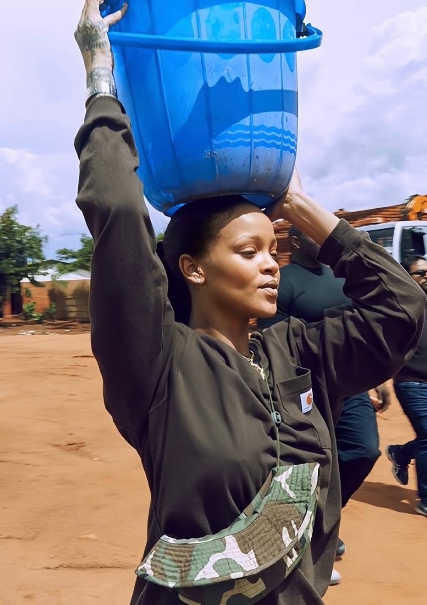 If she refuses to fetch water from the borehole show her this pic of her role model