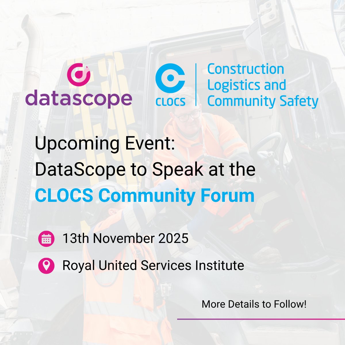 DataScopeSystem's tweet image. We’re looking forward to joining the @CLOCS Community Forum next month, where we’ll be delivering a talk on how our delivery management system is streamlining logistics operations across major infrastructure projects.🚚🚧

Stay tuned for more details!
