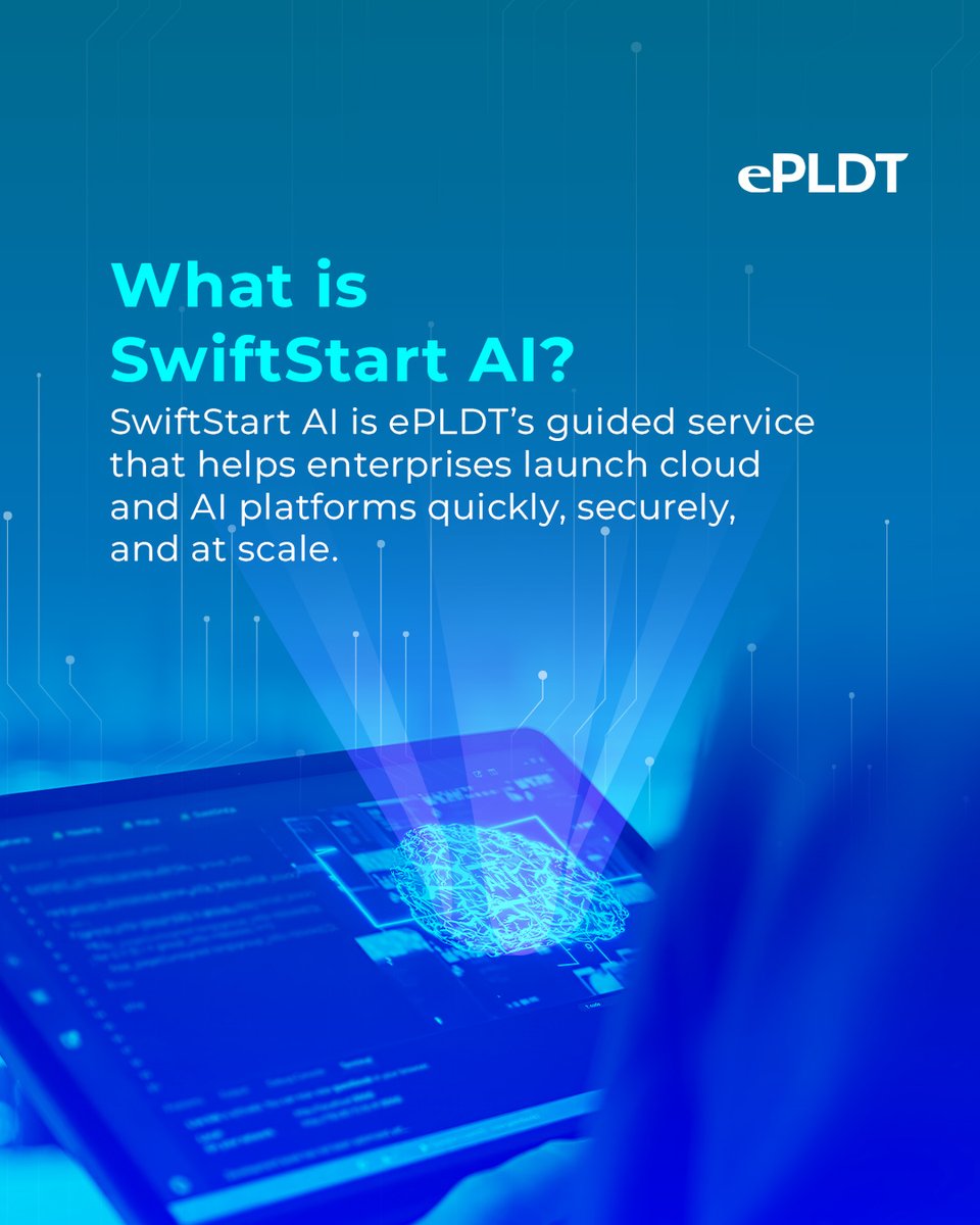 SwiftStart AI is your fastest route from AI ambitions to real results.​ Stop getting stuck at the starting line. ​

Talk to us today and get your AI journey off the ground.​
📩 inquiry@epldt.com ​

#ePLDTElevatingTechWithYou #SwiftStartAI #AIForBusiness