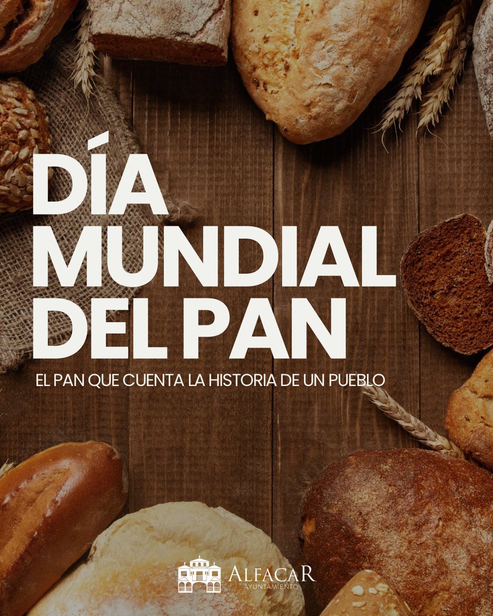 Hoy celebramos el Día Mundial del Pan desde un lugar donde el pan no es solo alimento, sino parte de nuestra historia.

Porque aquí, en Alfacar, el pan cuenta la historia de un pueblo 💛

#DíaMundialDelPan #Alfacar #PanDeAlfacar