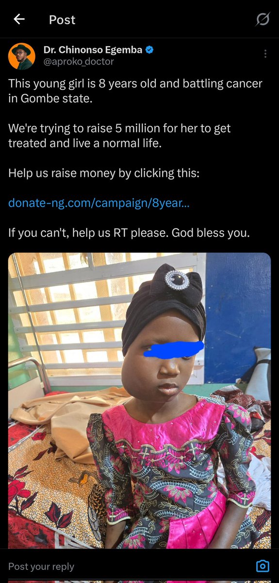 aproko_doctor's tweet image. Do you remember Aisha, the child from Gombe that we raised money for her treatment from a tumor.
This is her yesterday, she has been discharged from the hospital, and is recovering fine.
To all of you that donated, shared, etc.
You saved a life.
God bless you