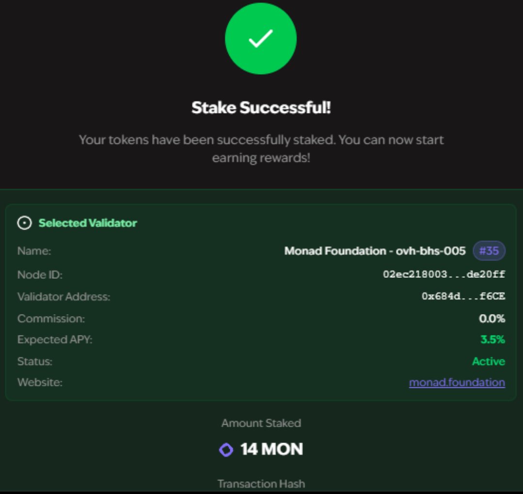 YahyaOsi's tweet image. gmonad and it's time to stake on monad
go to:
gmonads.com/staking
connect your wallet, click (new stake), add amount to stake, choose a validator, confirm, done, ily
you can stake at least 1 mon
drop your wallet if you don't have mon i will send mon to some of you so you…