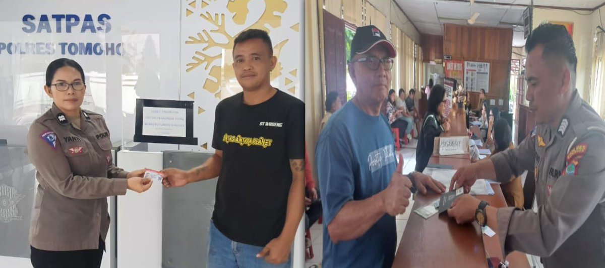 HumasResTomohon's tweet photo. Pelayanan Prima Satlantas Polres Tomohon, melayani dengan setulus hati untuk kepuasan masyarakat. https://t.co/BsTJm8Q7cB