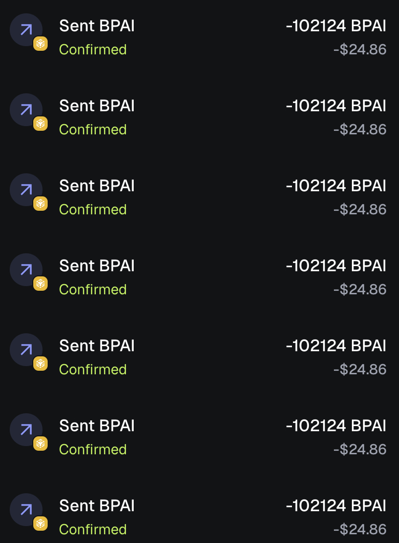 💸 $BPAI Airdrop = Sent! 🚀

Check your wallet, degen — the memes just paid off. 👾

Wanna drop more? Join our 5M $BPAI Airdrop 👇
x.com/BpleAI/status/…