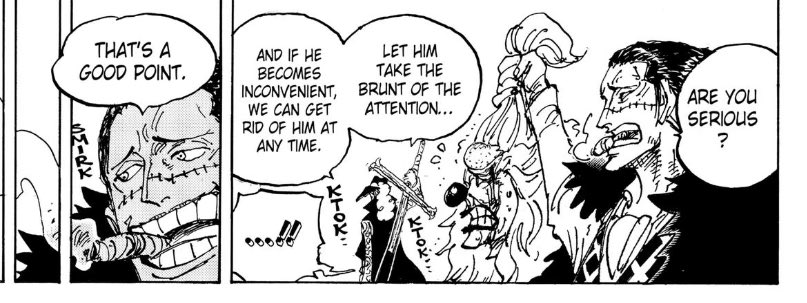 zagessj's tweet image. "If Mihawk was yonko level, he wouldn't be under Buggy even as a pass time."

The manga: