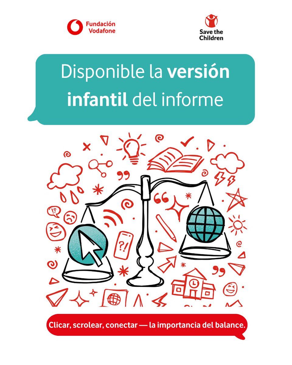 Ya está disponible la versión para niñ<a href="/s/">『S』</a> del informe "Clicar, scrolear, conectar — La importancia del balance: El bienestar digital infantil en contextos educativos de toda Europa".   

Consulta todas las versiones en nuestra web: fundacionvodafone.es/estudios-funda… 📚