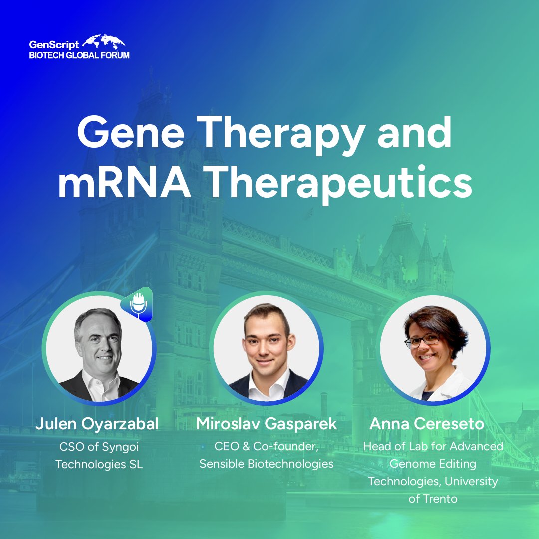 GenScript's tweet image. 🚀 2025 Must-Attend CGT Event!
Connect with global leaders and drive the next breakthroughs in CGT at GenScript Biotech Global Forum London 2025.
Check out the agenda: bit.ly/4nppSnt
👉Register now: bit.ly/3JOH2vZ
Free Pass! Use code GSSM (until Oct 30)