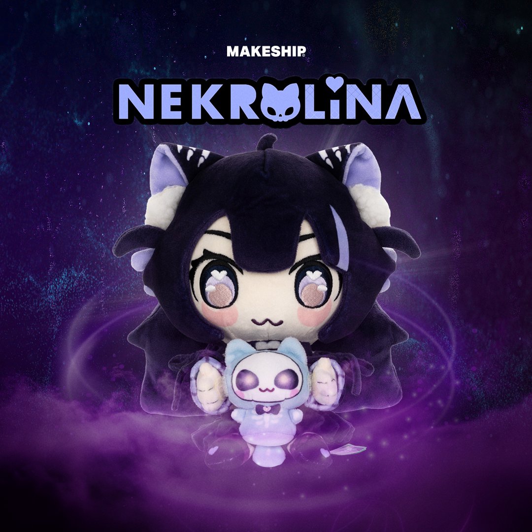 THE *limited* NEKROLINA PLUSHIE IS OUT!!! comes with a cute little broner 👻🦴

makeship.com/products/nekro…