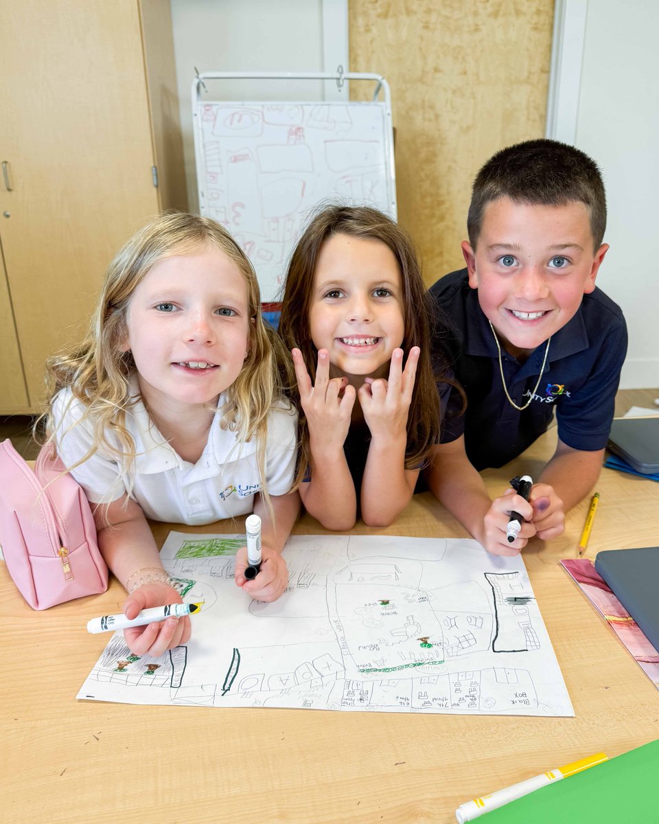 UnityDelray's tweet image. This week, 3rd grade began a new Social Studies unit on Mapping Our World! 🌍💙
Using what they’ve learned about directions, map keys, and how to read a map, our young explorers are now creating their very own map of Unity School! 🧭✨
#UnitySchoolFL #MustangPride #JoyOfLearning