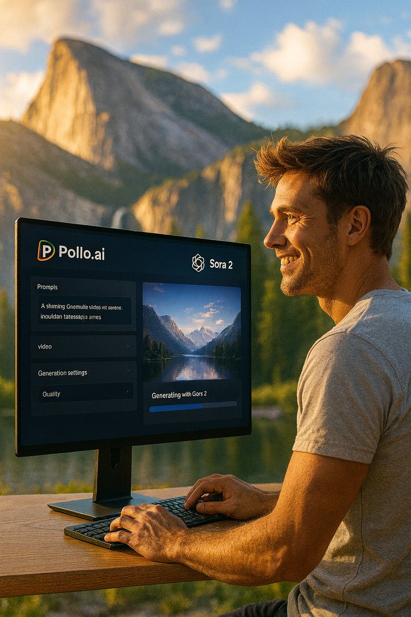 TextoCriativo's tweet image. Acabei de testar o Sora 2 dentro do Pollo AI — e estou oficialmente sem palavras.
Não parece mais IA.
Parece filmagem real.
Assista isso 👇