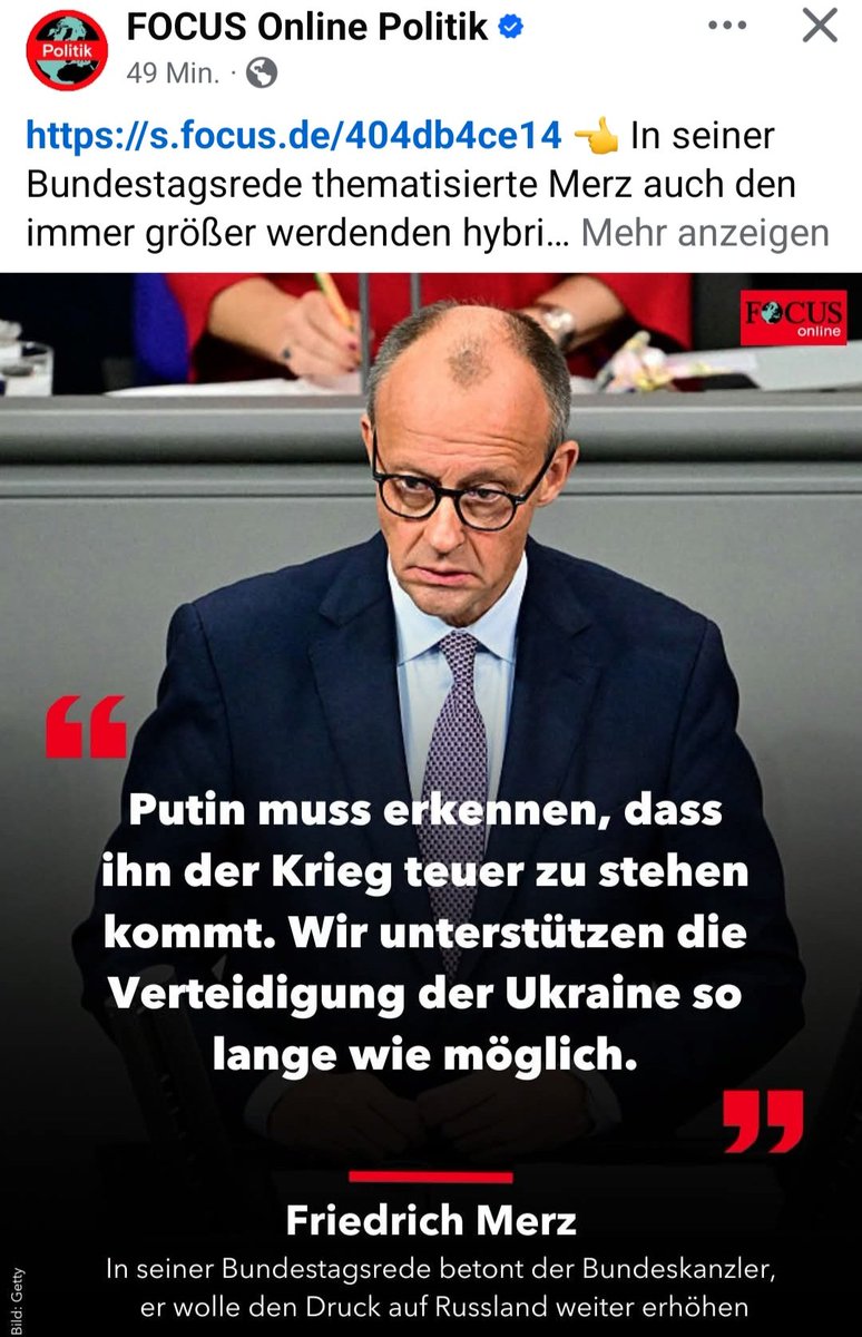 NICHT IN MEINEM NAMEN! In eurem etwa?
(Quelle Focus Online Politik, Facebook)