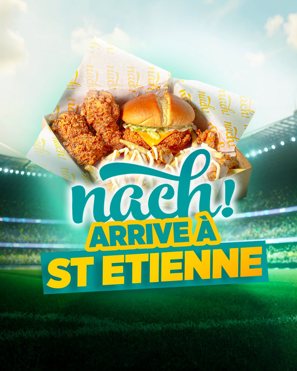 🎉Saint-Etienne, on arrive !
 Pour fêter l’ouverture de notre nouveau point de vente le 22 octobre, on offre une NachBox à un(e) chanceux(se) 😍🍗
👉 Pour participer : RT ce tweet
 Un(e) gagnant(e) sera tiré(e) au sort !
#TeamNach #NachBox #Saintetienne #BoxduPeuple