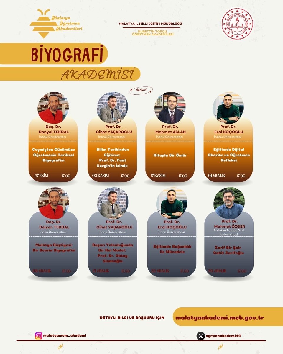 Malatya Nurettin Topçu Öğretmen Akademileri Açılış Töreni

Malatya İl Millî Eğitim Müdürlüğü tarafından yürütülen Nurettin Topçu Öğretmen Akademileri yeni dönem açılış töreni Valimiz Sayın Seddar Yavuz’un katılımı ile gerçekleşti. 

Bu dönem Biyografi Akademisinde benim de farklı