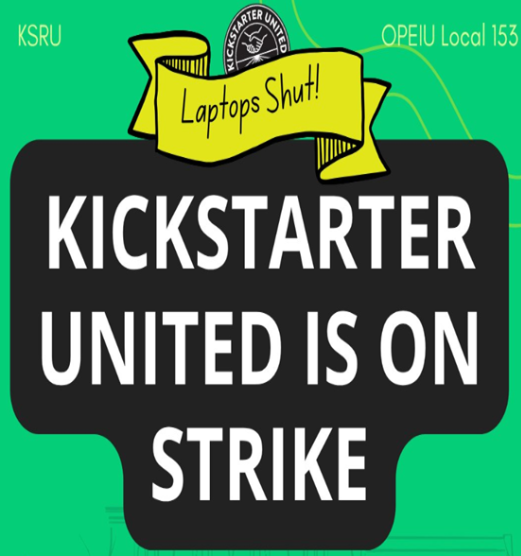 In NYC, around 50 <a href="/Kickstarter/">Kickstarter</a> workers unionized with <a href="/OPEIU/">OPEIU | opeiu.org</a> and are on strike over:

📍a 4-day work week
📍living wage protections

The crowdfunding platform’s staff say management is stalling contract talks while they fight for humane tech work.

🔗 tinyurl.com/yc3zsda6