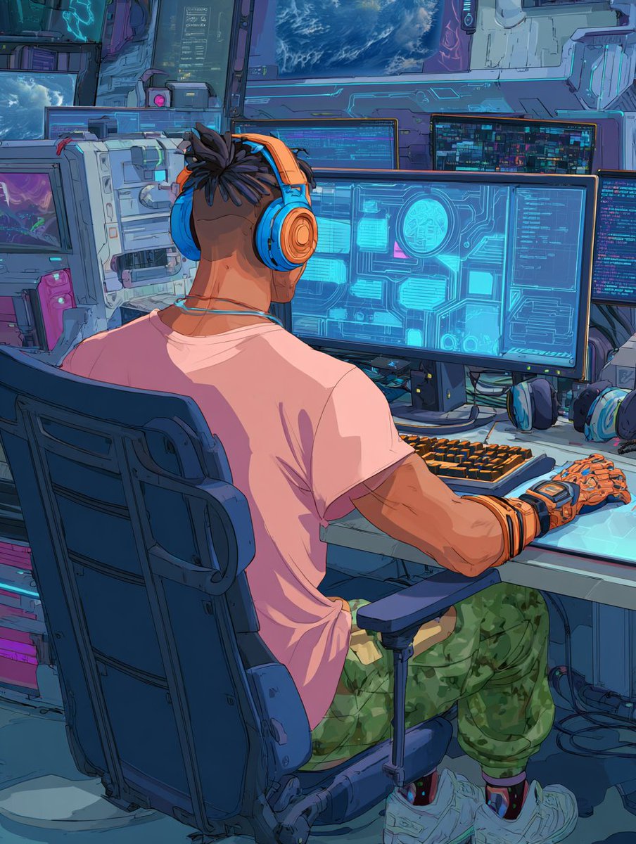 w3armour's tweet image. Deren Veltrax

Role: Cybernetic Engineer 
Location: Arcadia Core Labs
Cyberpunk engineer, connecting the physical and digital worlds