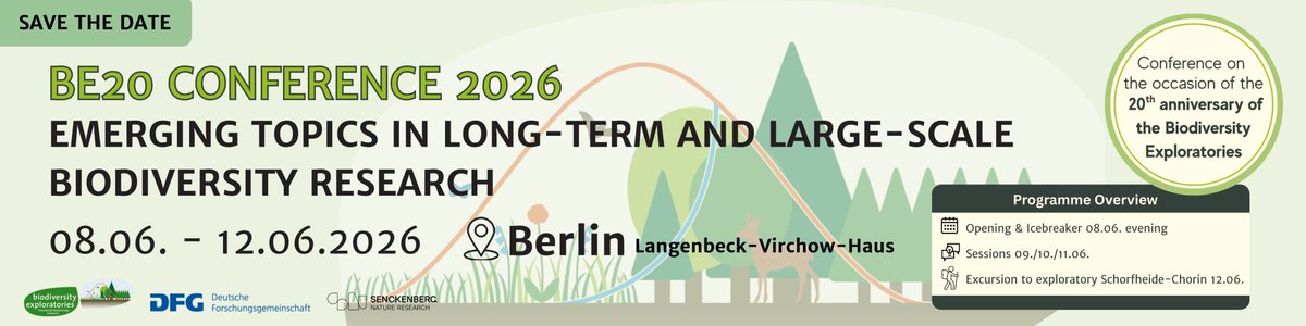 PeteEcology's tweet image. Save the date! biodiversity-exploratories.de/en/be20/