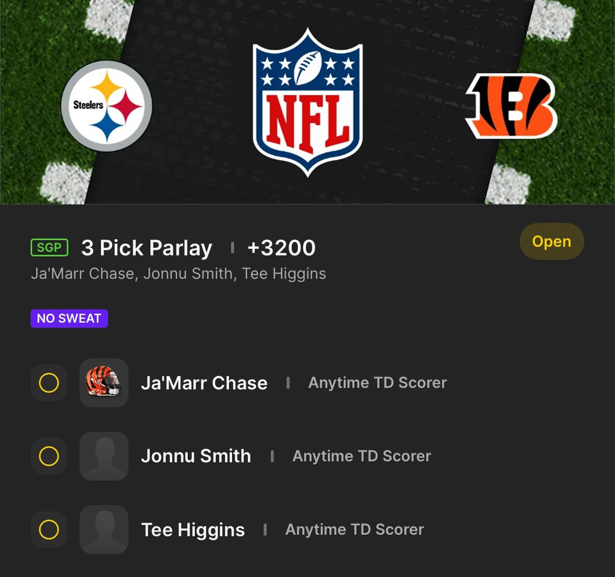 ToadSports's tweet image. 🏈 NFL No-Sweat TD Parlay (+3200)

View every Week 7 NFL projection for FREE on the Toad Sports app: toadsports.net