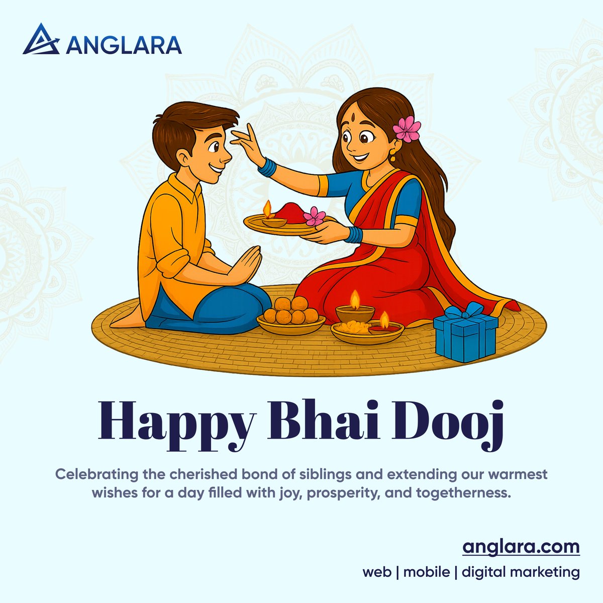 AnglaraDigital's tweet image. Wishing everyone a joyous Bhai Dooj! 🪔👩‍❤️‍👨

Let’s celebrate the bond of love, respect, and protection between siblings. 

May this day strengthen our connections, nurturing love, trust, and unity.

Happy Bhai Dooj! 🪔👩‍❤️‍👨

#HappyBhaiDooj #SiblingLove #FamilyBond #FestiveJoy