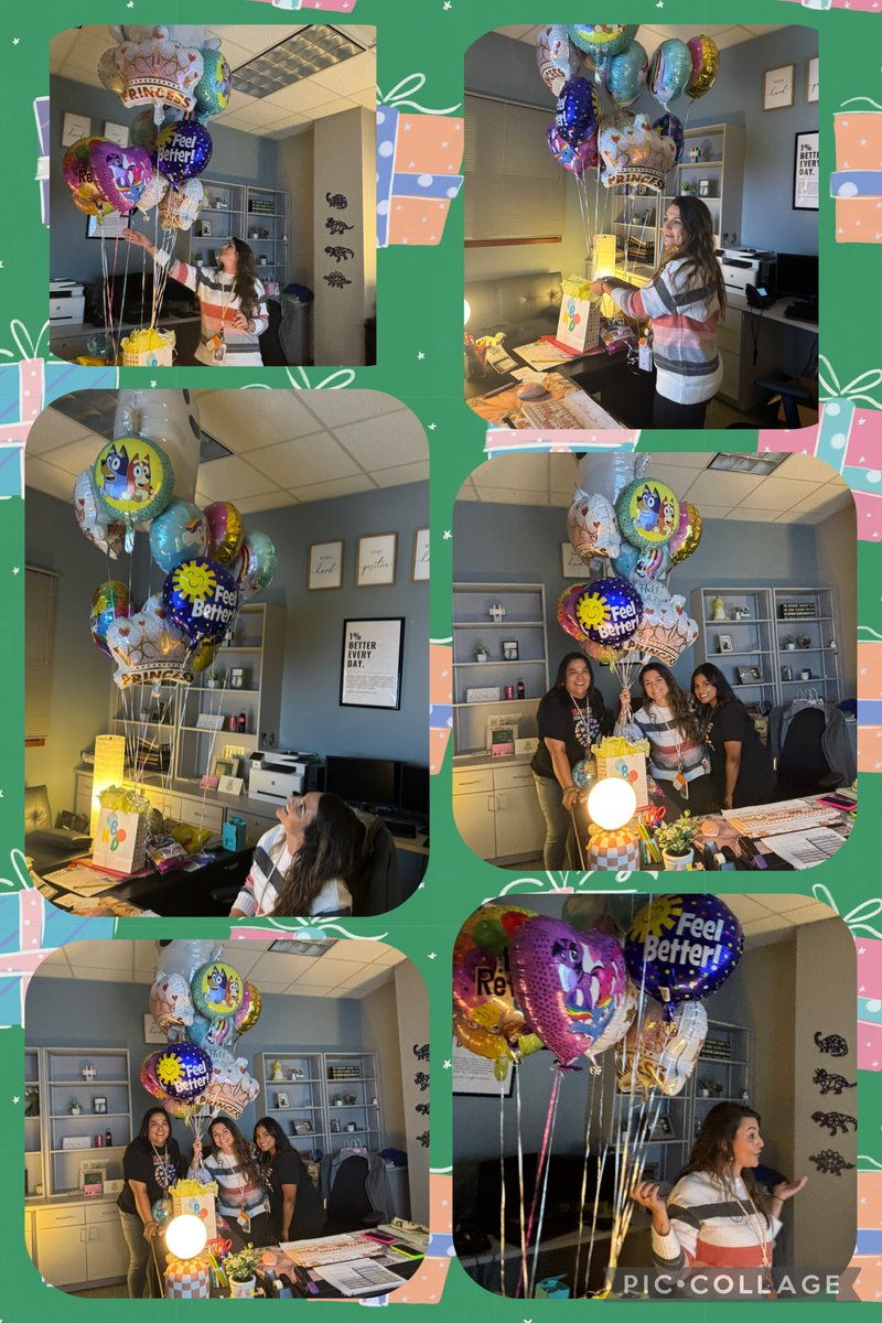 AlexaBurman's tweet photo. Happy birthday to our amazing AP @Courtney_lynn21 🎉 The PreK team surprised her with a totally random balloon (not a birthday one 😆), and she loved it! We’re so lucky to have such a wonderful leader! @Aliefsneed @AliefPreK 💕 #PreKTeam #HappyBirthday https://t.co/PTdpW7zPRG