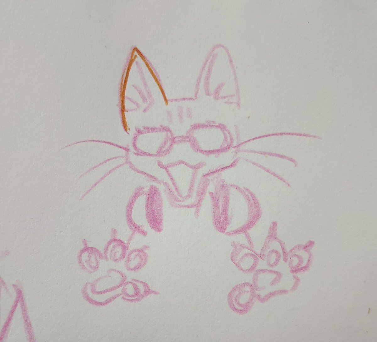 bengal cat augusttt!!!! i was going to line it with a pen but uh i ruined it and i don't want to keep going......