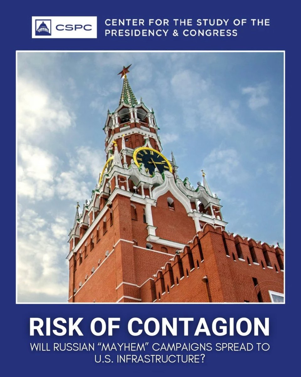CSPC_DC's tweet image. CSPC is pleased to announce the publication of @KeirGiles report, &quot;Risk of Contagion: Will Russian &apos;Mayhem&apos; Campaigns Spread to U.S. Infrastructure?&quot; Read the report here: thepresidency.org/all-publicatio…