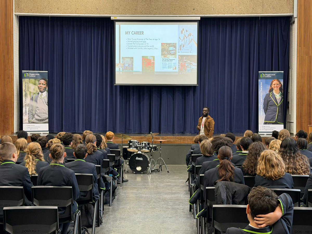 Amazing talk yesterday to Year 10 <a href="/HaggerstonSch/">Haggerston School</a> by <a href="/stephenasamoahd/">SJ</a> from <a href="/Compozers/">The Compozers</a> talking about his career as part of #BHM25 wonderful seeing one of my ex students thriving and inspiring the next generation ❤️