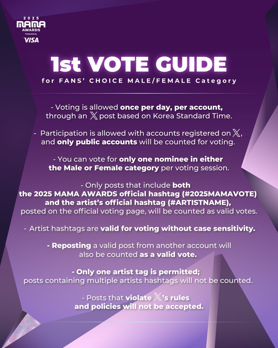 📢PLLI !

IF YOU SEE THIS, RT AND DROP THE TAGS FOR PLAVE 💙💜🩷❤️🖤

1 REPOST = 1 VOTE
1 REPLY = 1 VOTE

I vote for #PLAVE on #2025MAMAVOTE