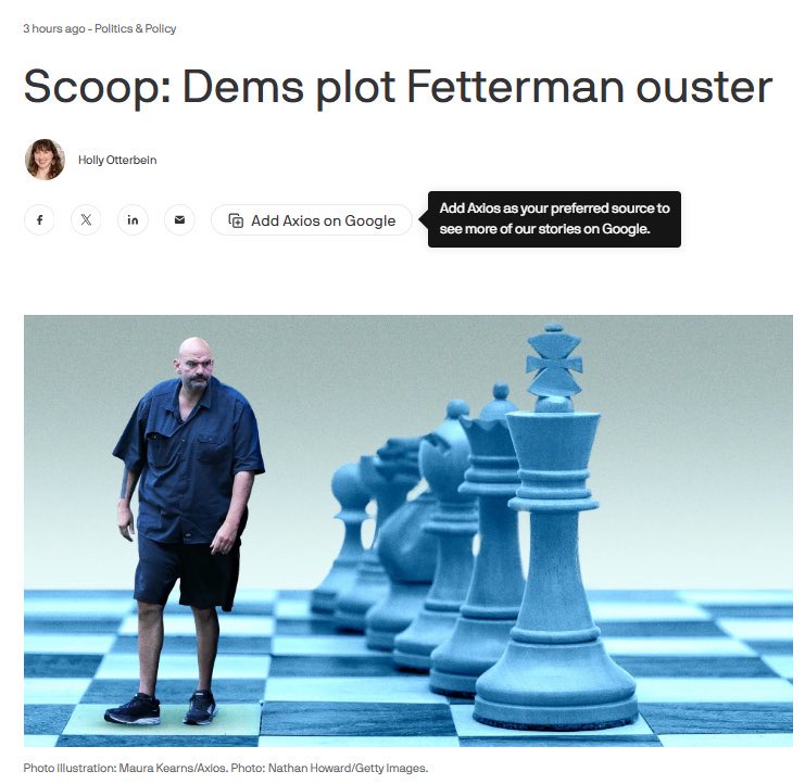 SpencerHakimian's tweet image. BREAKING: Democrats are trying to force out John Fetterman.