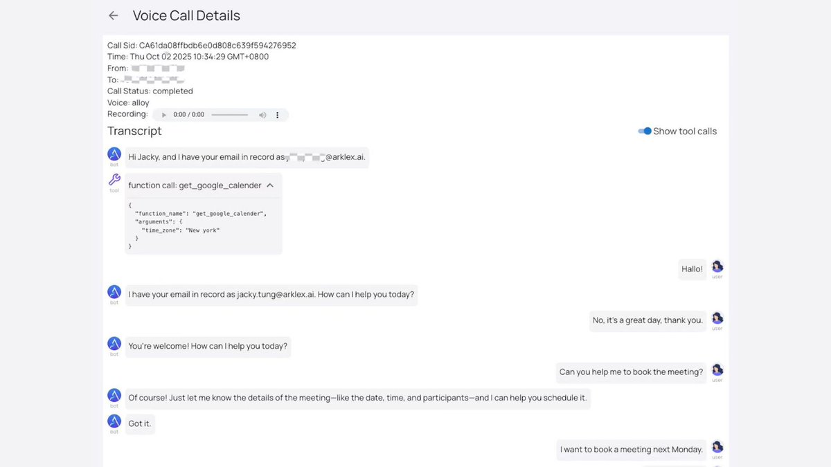 Arklex AI tweet media