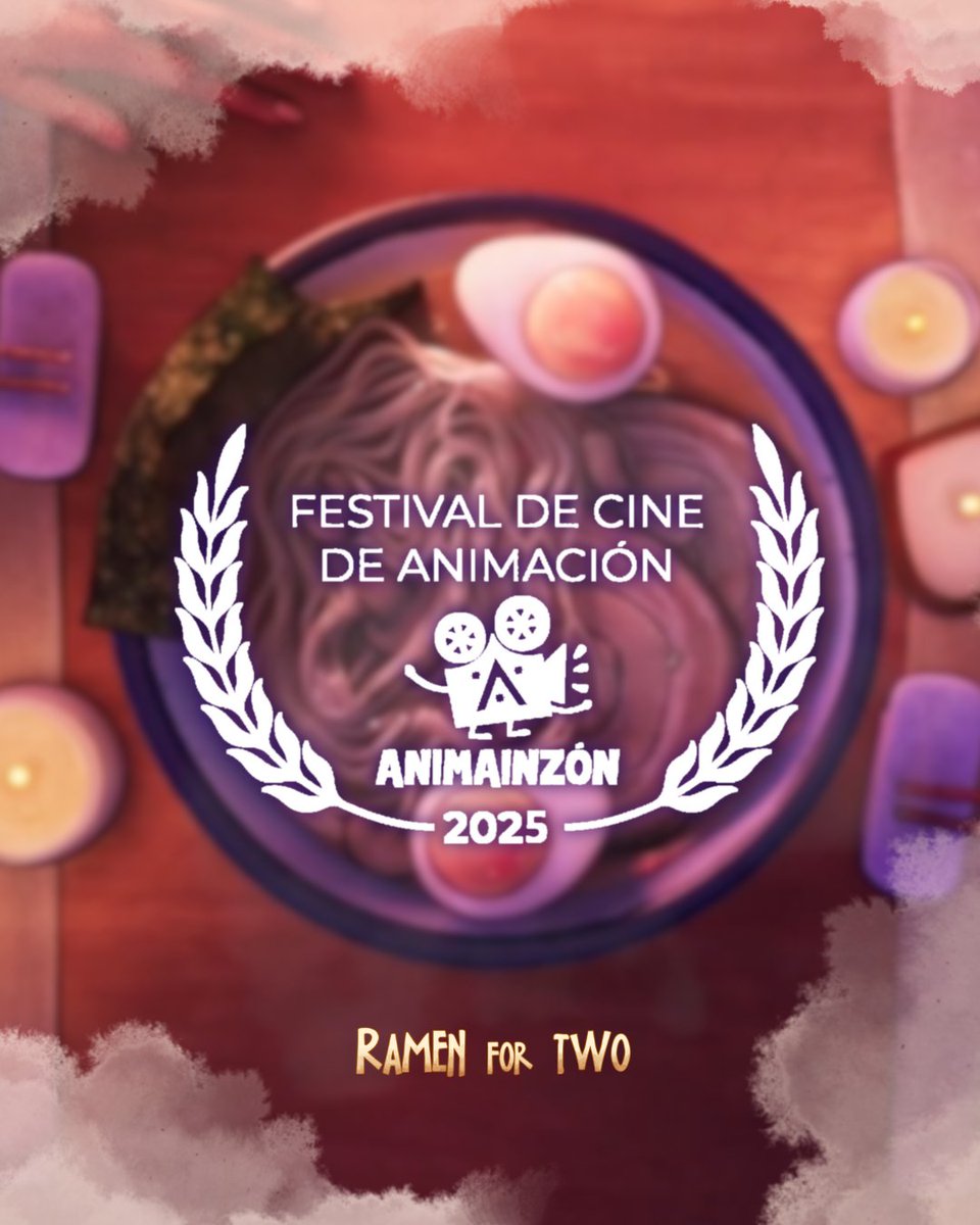RamenforTwo_'s tweet photo. Estamos muy emocionados de anunciar nuestra primera selección oficial. 

¡Muchísimas gracias a @Animainzon  por la oportunidad, nos vemos en Ainzón del 25 al 26 de octubre!🍜❤️‍🔥

⁠⁠#RamenForTwo #shortfilm #3d #animation #festival #shortfilmfestival #animainzon https://t.co/1zKN6ALiIa