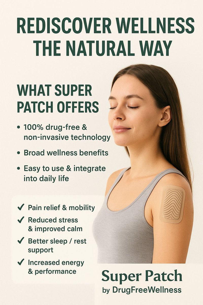 <a href="/wellnessunday/">Ajna</a> Super Patch DrugFreeWellness.net gives you natural support for pain relief, reduced stress, and boosted energy, all without drugs or invasive treatments. Easy to wear, science-backed, and built for daily life. Why rely on chemicals when your body can heal itself Try it now.