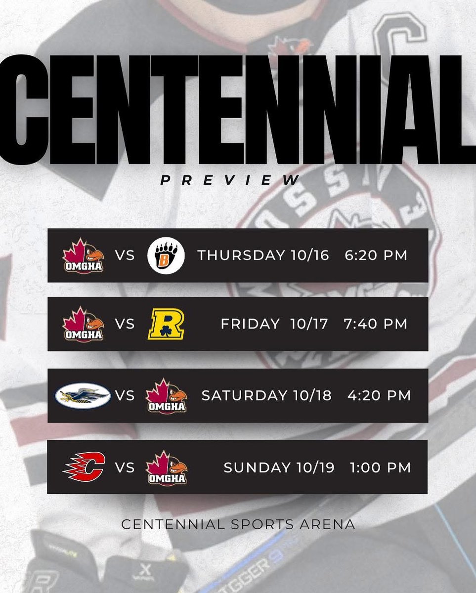 GAMEDAY!  Centennial preview starts today. 

6:20pm vs WBL