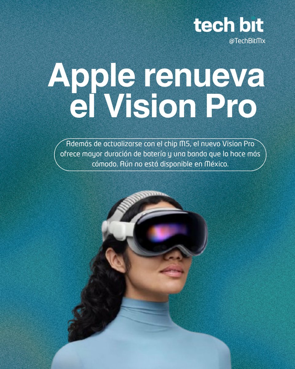 TechBitMx's tweet image. #Apple sorprendió con varios anuncios en un solo día 😎. Uno de ellos fue el nuevo Vision Pro, que aún esperamos en 🇲🇽.
¿Qué más presentaron? 👀eluniversal.com.mx/techbit/apple-…