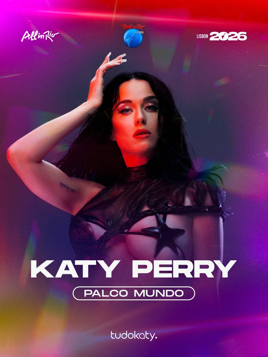 🚨 | Katy Perry will headline rock in Rio Lisboa 2026! 
New music soon