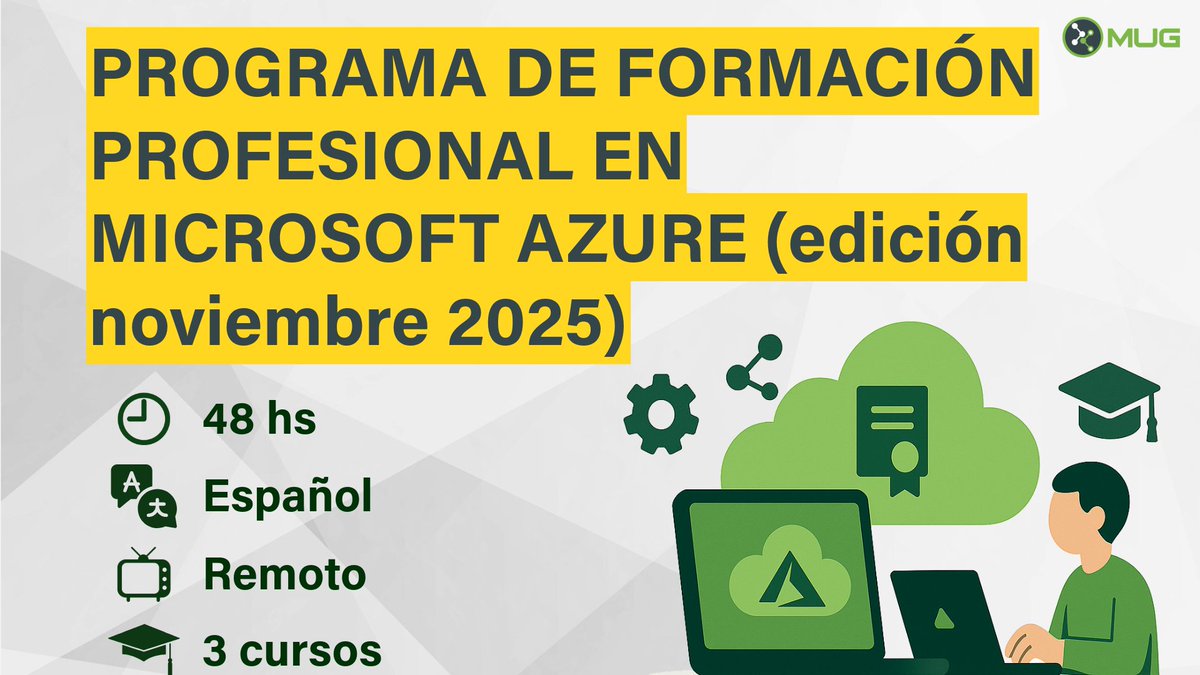 ☁️ Formate en la nube con Microsoft Azure

El Programa de Formación Profesional en Azure te prepara para trabajar con las herramientas más usadas del entorno Cloud, integrando IA aplicada, DevOps y GitHub Actions.

Aprendé a crear, administrar y desplegar soluciones reales en la