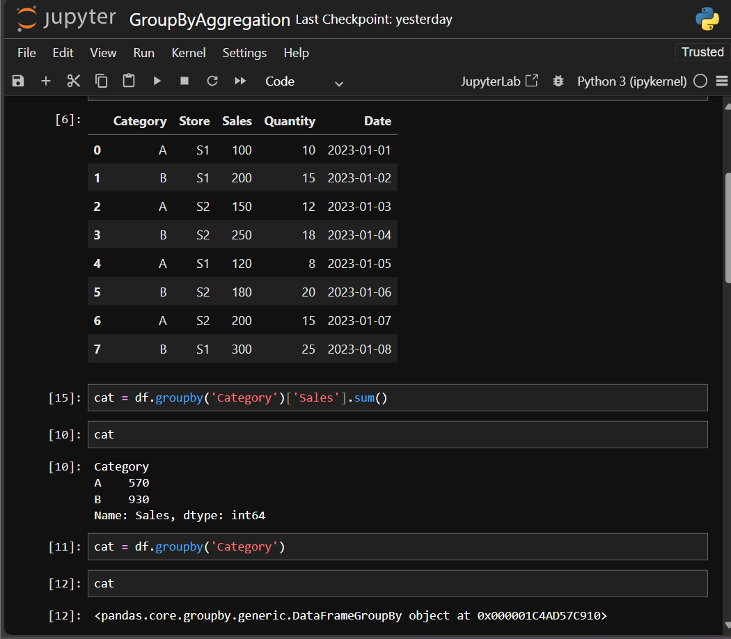VishakhaKa58462's tweet image. Todayโs pandas lesson: groupby() + aggregation = pure power ... once you understand how to split, apply, and combine data, it feels like unlocking a hidden level in Python. slowly leveling up
#python #pandas