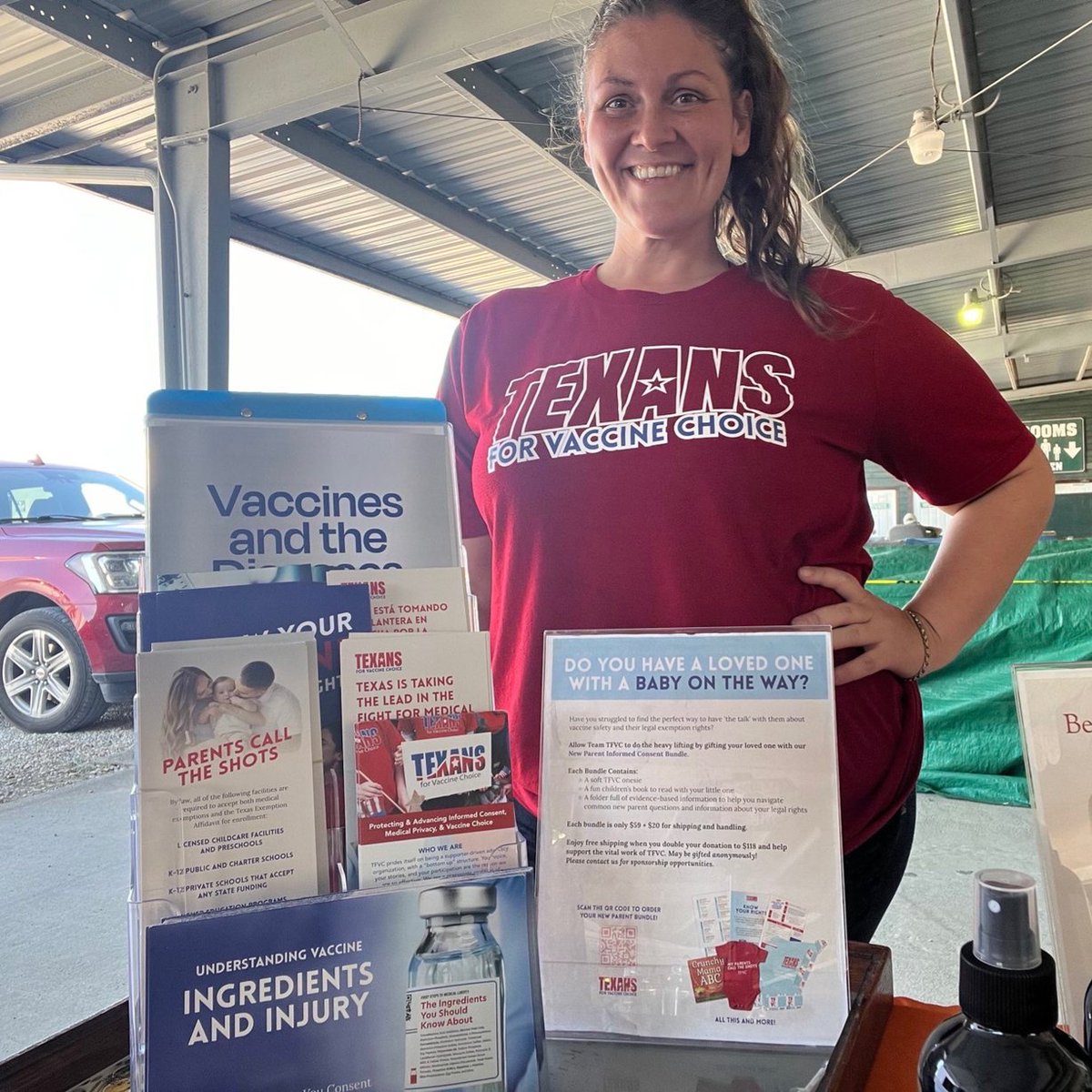 Huge thanks to our amazing Chambers County OC Whitney for representing TFVC at Larry’s Trade Days in Winnie this weekend! 

Her table was stocked with truth, freedom, and plenty of ways for Texans to get involved in defending medical liberty.