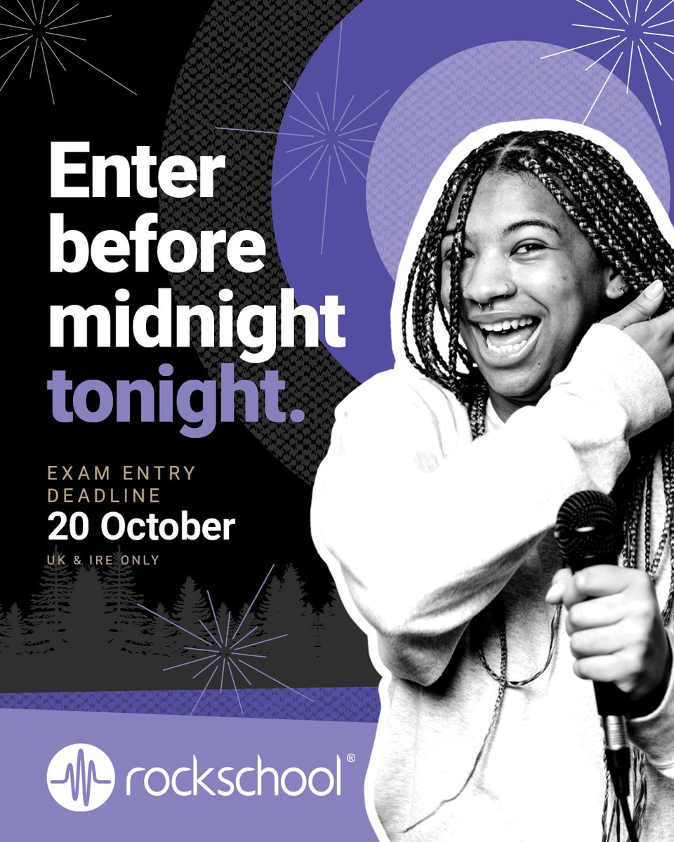 🚨 Final call! Entries for the last Exam Season of 2025 close tonight at midnight!
Show your progress and finish the year strong. Don’t miss out!

👉 Enter now: bit.ly/43cIQp9
#RockschoolExam #RSLAwards #DeadlineDay #GradedMusicExams