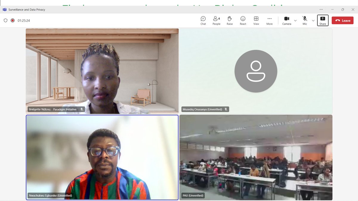 ParadigmHQ's tweet image. On October 14, 2025, Paradigm Initiative hosted an eye-opening session on #DataProtection, #Surveillance, and #Privacy for the media students at Pan Atlantic University @pau_nigeria
This engaging workshop empowered students to recognise their vital role in educating…