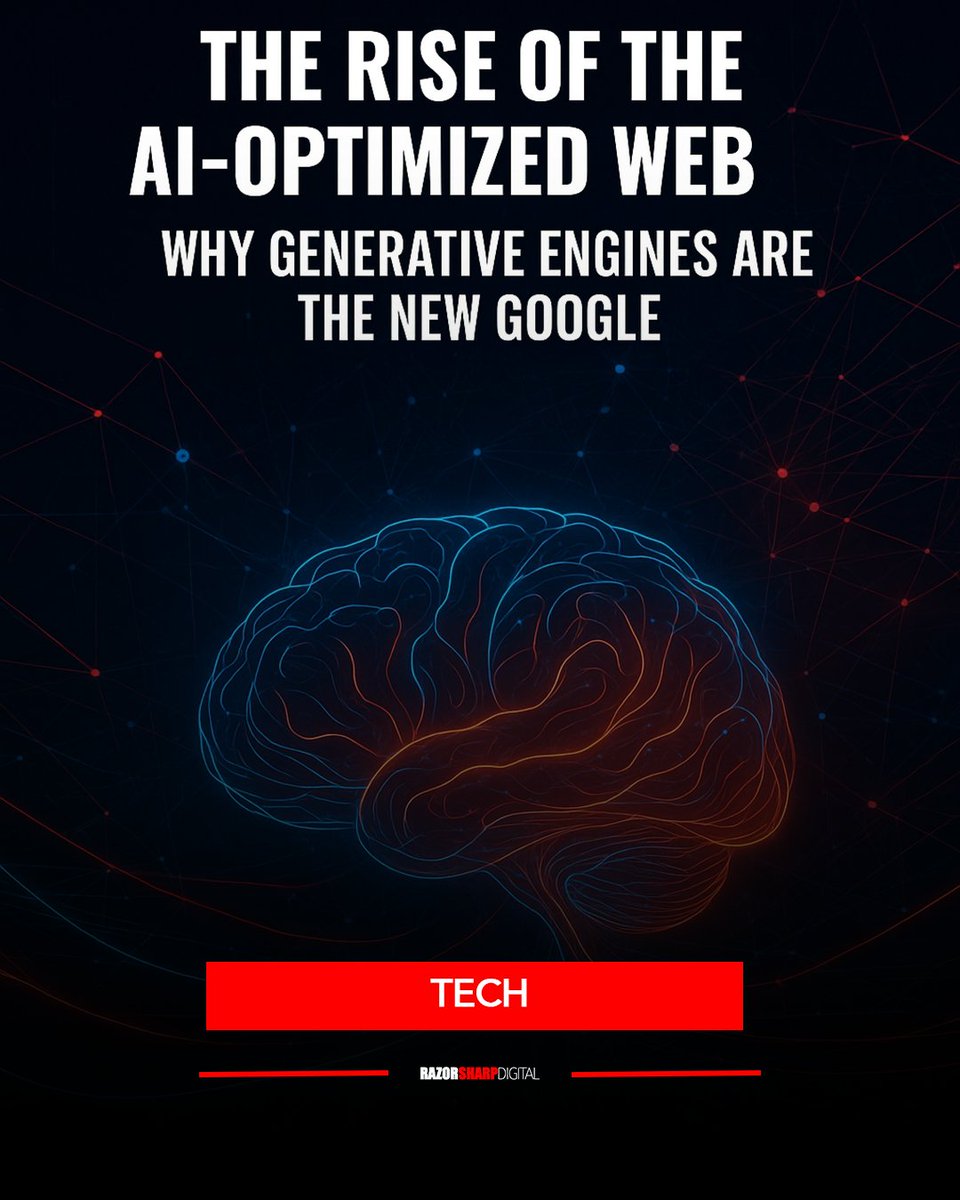 RazorSharpDigit's tweet image. Generative engines are the new Google. ⚙️
The web is evolving from search results to synthesized answers — clarity, context & credibility now win.
Read the full article 👉 razorsharpdigital.com/blog/the-rise-…
#AI #TechTrends #DigitalMarketing #GEO #SEO
