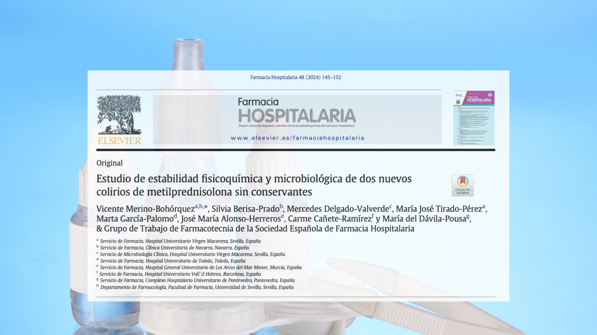 Estudio de estabilidad fisicoquímica y microbiológica de dos nuevos colirios de metilprednisolona sin conservantes #RevistaFarmaciaHospitalaria #HospitalPharmacy <a href="/farmacotecnia/">farmacotecnia.sefh</a> revistafarmaciahospitalaria.es/es-estudio-est…