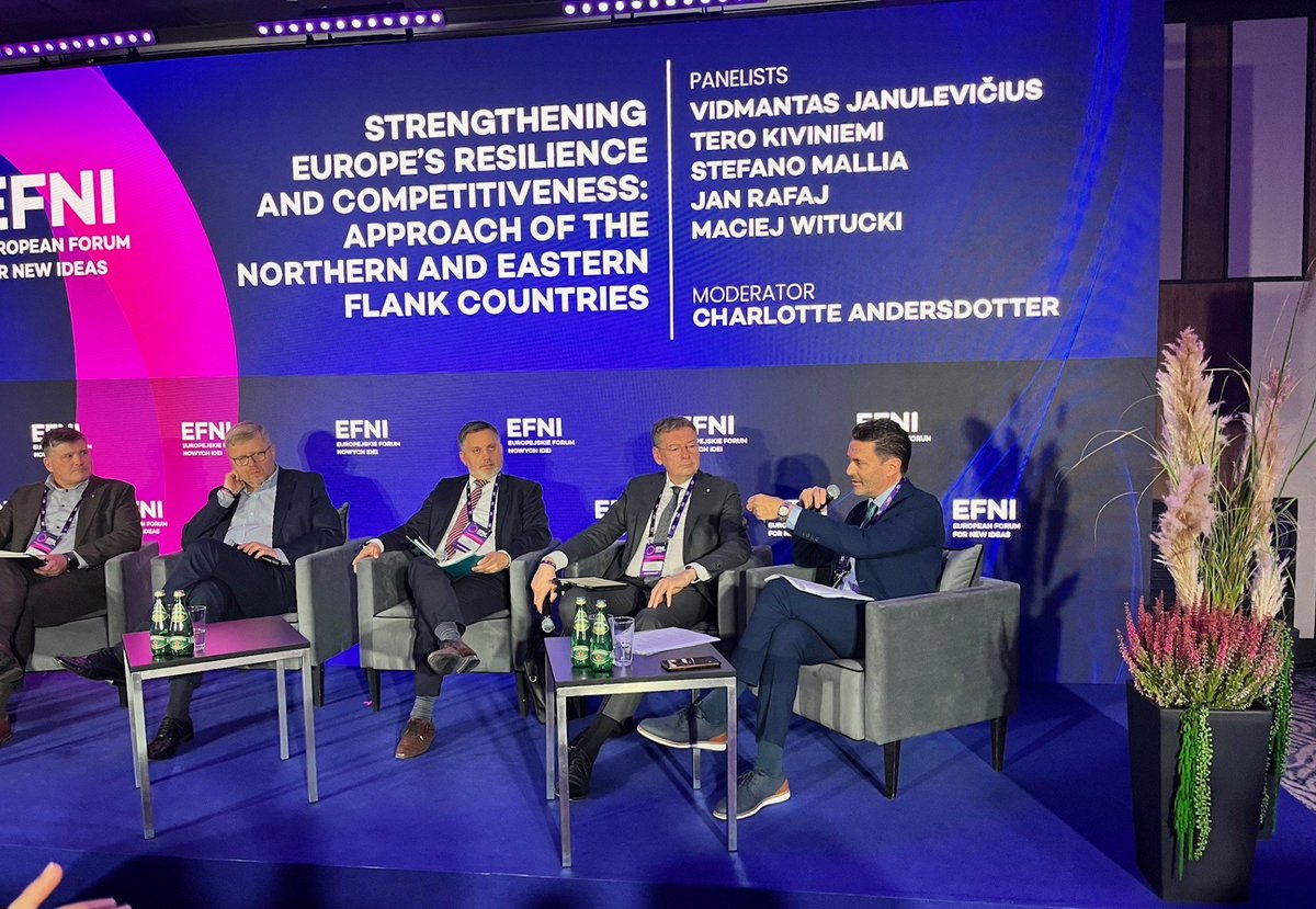 As every year, 🇵🇱#EFNI2025 hasn’t disappointed. A timely debate on #security and preparedness. 

Excellent examples in the EU club — like Finland. Preparedness is a long-term process. 🪖A strong economy and national will to defend are the best foundations of security.