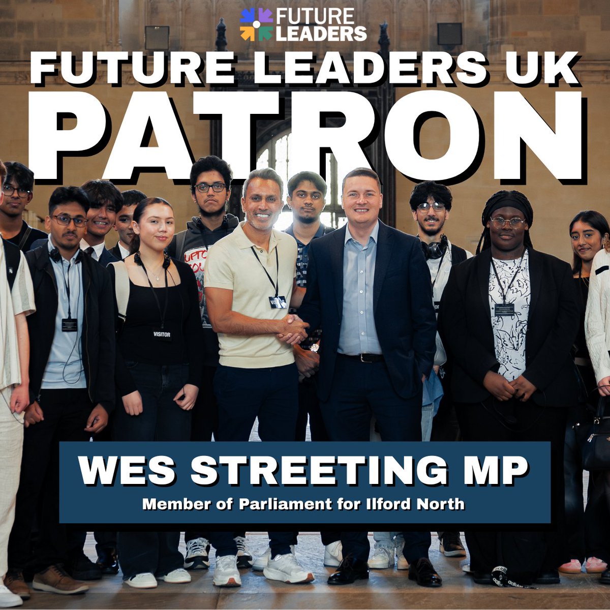 futureleadersprogramme (@future_leadersp) on Twitter photo We’re proud to announce that <a href="/wesstreeting/">Wes Streeting</a> MP for Ilford North has officially joined Future Leaders UK as our Patron! 
A lifelong champion of social mobility, Wes has supported us from day one, and we’re excited to continue creating opportunities for young people together. We’re proud to announce that <a href="/wesstreeting/">Wes Streeting</a> MP for Ilford North has officially joined Future Leaders UK as our Patron! 
A lifelong champion of social mobility, Wes has supported us from day one, and we’re excited to continue creating opportunities for young people together.