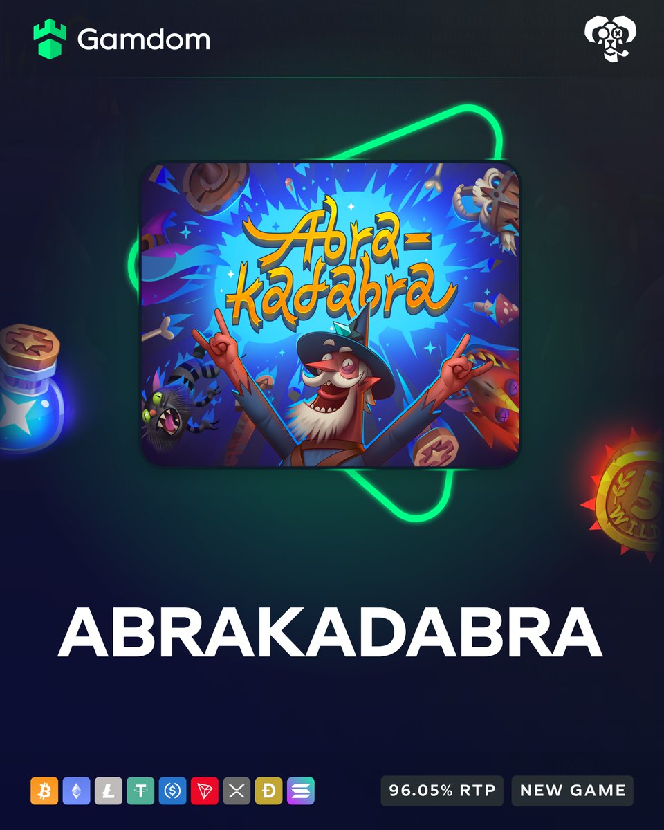 gamdom's tweet image. A world of magic and mystery awaits! 🧙♂️
Watch the wizard work his spells for wins up to 10,000x your bet! 💰
-💚 + 🔄 + Tag a friend & Drop your userID