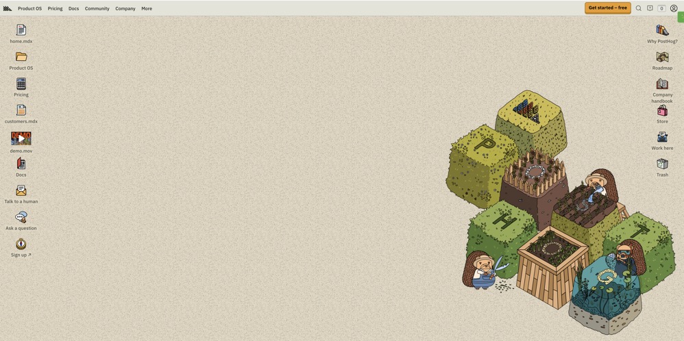 tzcui's tweet photo. What made me smile today is the Posthog's site! The creativity is something hard to get nowadays. I also opened the 'https://t.co/liWTUGsP2J' in the trash folder lmao #posthog #webdesign https://t.co/4i026h4uKp