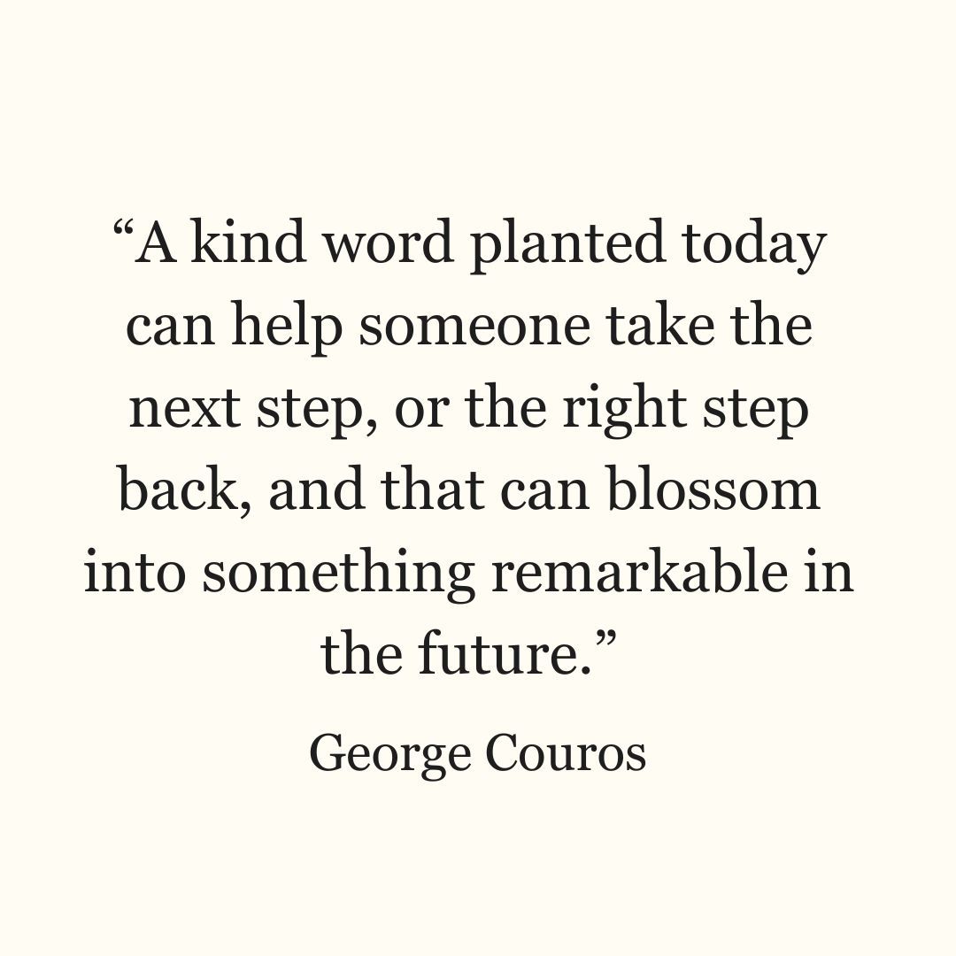 "... a single interaction with a colleague or student can change their trajectory forever. It might inspire them to keep going in the moment, find another path, or quit something they know no longer serves them today, to pursue something better tomorrow."

Keep Going or Step